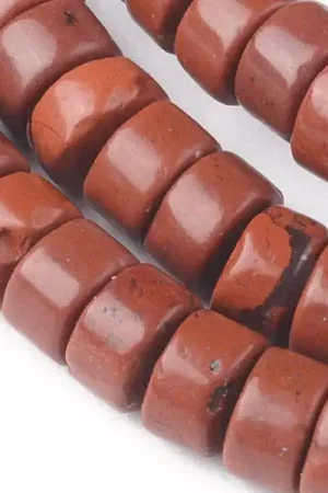 Expédié Aujourd'hui 100 perles heishi naturelles 4 mm - jaspe rouge