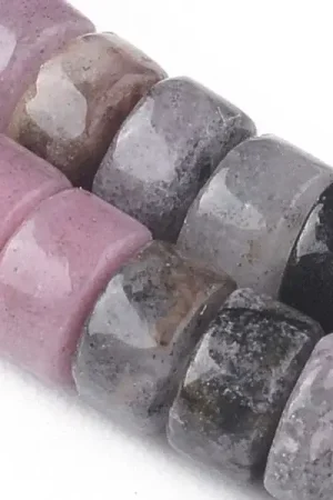 Promotion Saisonnière 100 perles heishi naturelles 4 mm - jade naturel mauve
