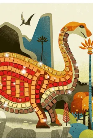 Nouveauté Mosaïques - coffret de collage- Dinosaures