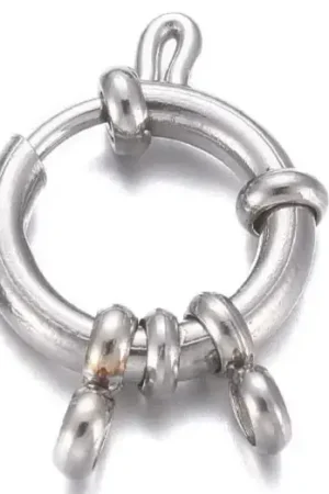 Fermoir à anneau à ressort en acier inoxydable 304 - 23 x 14 mm Nouvel Arrivage