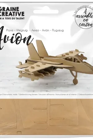 Bon Plan Maquette carton - Avion 16,5 x 17,5 x 6 cm