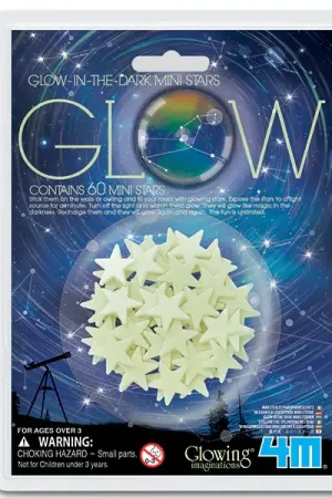 Pack de 60 mini-étoiles phosphorescentes - 5cm Bon Plan