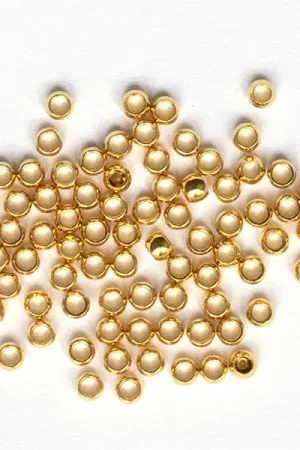 100 perles à écraser en acier inoxydable doré - 2 mm Seulement Aujourd'hui