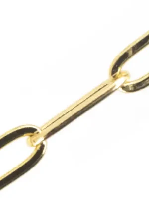 Chaine trombone 11 x 4 mm - laiton doré à l'or fin 18K - qualité premium Nouvelle Collection