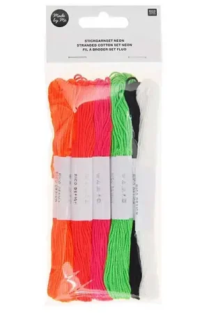 Offre Exclusive Lot de 10 Fils à broder – Set fluo