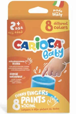 Set de 8 peintures à doigts pour enfants dès 2 ans - 8 x 50 ml Offre Limitée
