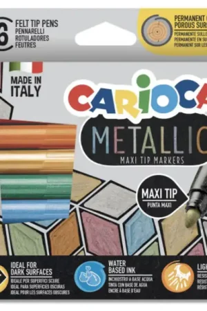 Produit De Marque 6 feutres de couleur à pointe large - couleurs métalliques