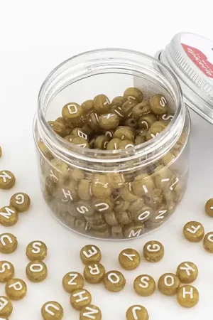Commander Vite Pot perles lettres – Or