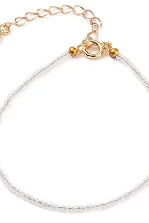 Affaire À Saisir Bracelet en perles facétées - blanc irisé