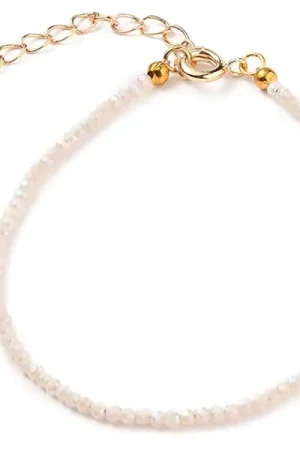 Offre Limitée Bracelet en perles facétées - rose brume