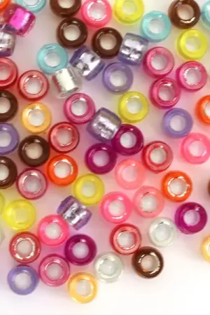 Commander Vite 100 perles basiques en plastique - effet métallisé intérieur - 6 mm