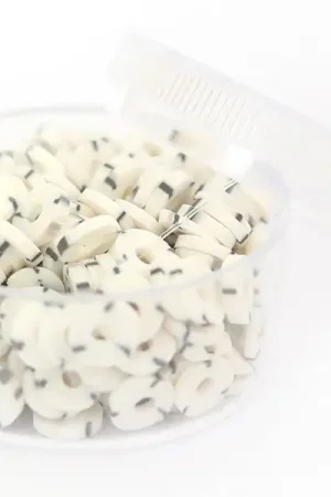 Boite de perles rondelles heishi 6 mm - Naturel blanc Offre Exclusive