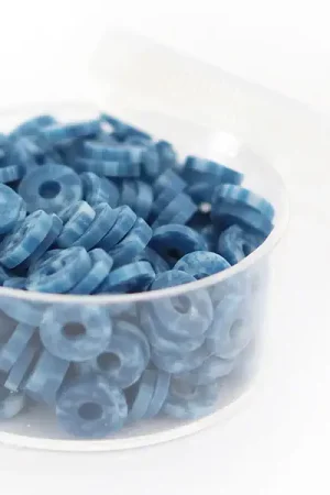 Seulement Aujourd'hui Boite de perles rondelles heishi 6 mm - bleu nature imitation pierre