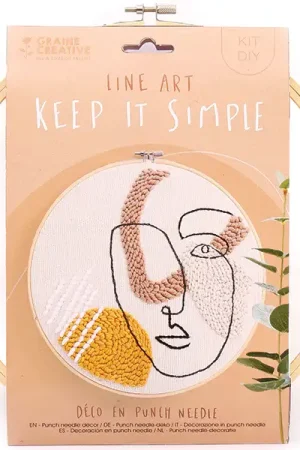 Top Vente Kit punch needle line art