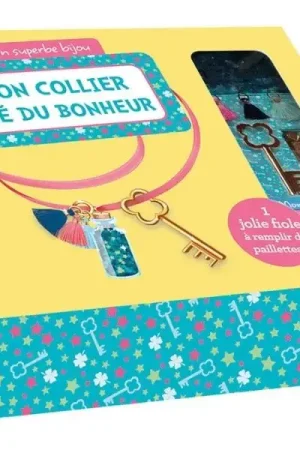 Kit créatif - Mon superbe bijou Auzou - mon collier clé du bonheur Vente Directe