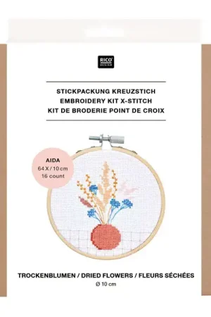 Kit de broderie fleurs séchées - Rico Design Nouveauté