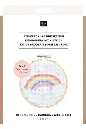 KIT DE BRODERIE ARC-EN-CIEL - RICO DESIGN Promotion Saisonnière