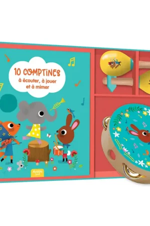 Prix Cassé Mon coffret d'éveil musical avec 10 comptines Auzou