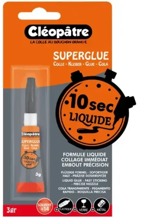 Super glue formule liquide 10 secondes - Cléopâtre*Cléopatre* Promotion