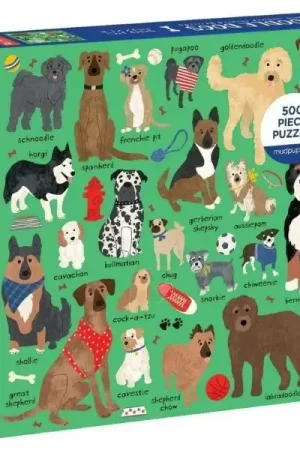 Puzzle Doodle Dogs - 500 pièces 51x51 cm Produit De Marque