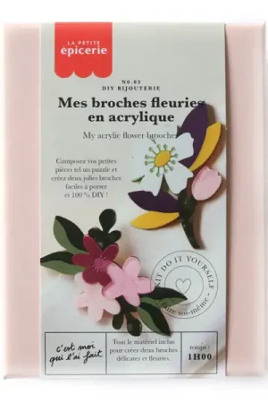 Haute Qualité Kit DIY Bijouterie - Mes broches fleuries en acrylique