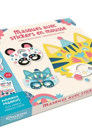 Coffret créatif - Masques avec stickers en mousse - Editions Auzou Commander Maintenant