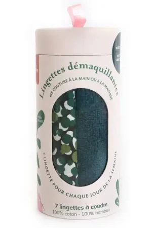 Kit couture - 7 lingettes démaquillantes à coudre - Nature Commande En Gros
