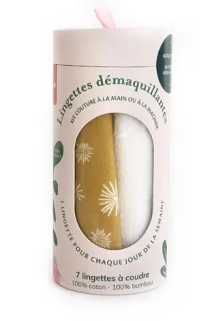 Kit couture - 7 lingettes démaquillantes à coudre - Paquerettes Acheter En Ligne