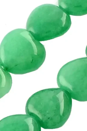 Prix Réduit 10 perles de jade naturel coeur 10 mm - Vert