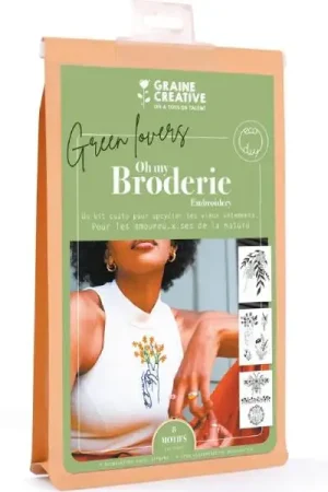 Kit de broderie sur vêtement - Nature Paiement Sécurisé