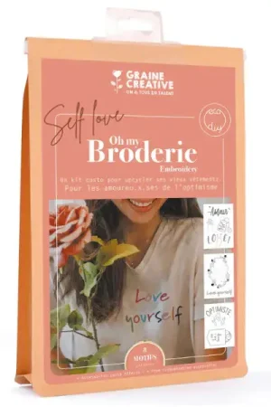 Expédié Aujourd'hui Kit de broderie sur vêtement - Self love