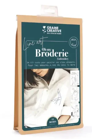 Offre Exclusive Kit de broderie sur vêtement - Line Art