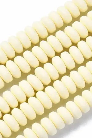 Boite de perles heishi épaisses 6 mm - Jaune paille Commander Maintenant