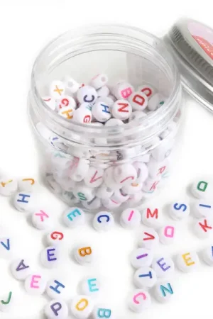 Paiement Sécurisé Pot perles lettres – Multicolore