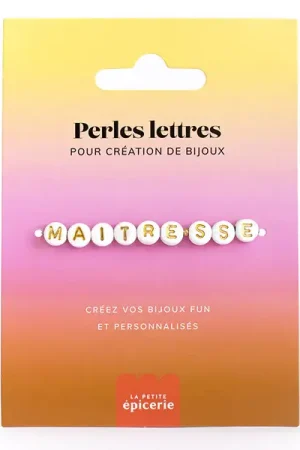 Top Vente Perles lettres "Maîtresse" pour bracelet à personnaliser