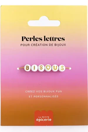 Produit De Marque Perles lettres "Bisous" pour bracelet à personnaliser