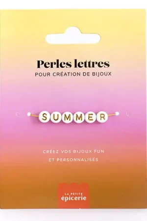 Perles lettres "Summer" pour bracelet à personnaliser Remise