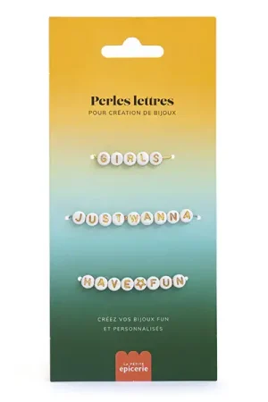 Meilleur Prix Perles lettres 3 mots pour bracelet à personnaliser - Girls, Just Wanna et Have Fun