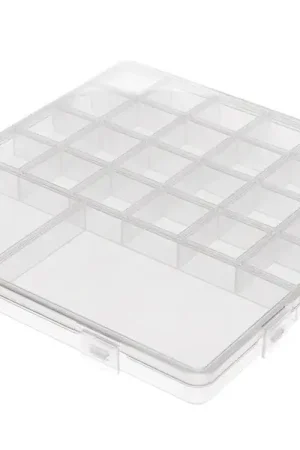 Boite de rangement pour perles - 26 compartiments - 19 x 20 cm Prix Réduit