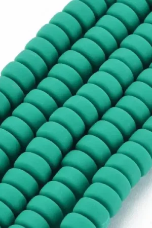 Acheter En Ligne Boite de perles heishi épaisses 6 mm - Vert bouteille