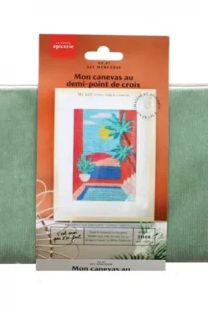 Kit DIY Mercerie - Mon canevas au demi-point de croix Livraison Express