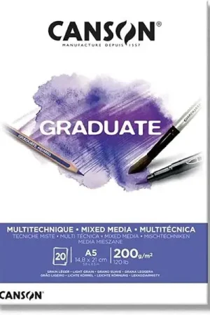 Bloc de dessin Graduate mixed media A5 - 200g/ m² Bon Plan