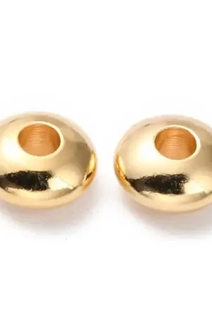 Lot de 20 perles intercalaires rondelles en laiton - Doré à l'or fin Bon Marché