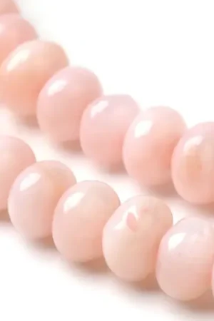 Lot de 20 perles rondelles coquillage naturel - Corail Quantité Limitée