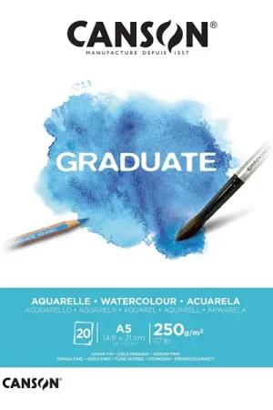 Réduction Bloc de dessin Graduate Aquarelle A5 - 250g/m² Canson