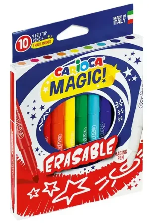 Marque Pochette de 10 feutres effaçables - Carioca Magic