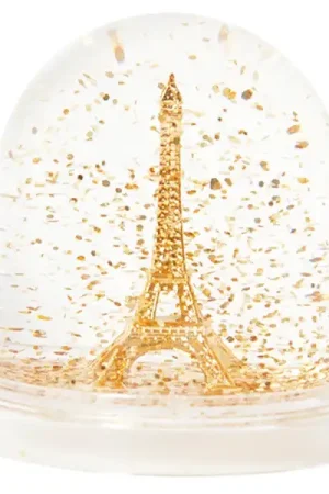 Boule à neige Tour Eiffel - Paillettes dorées Paiement Sécurisé