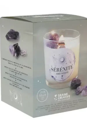 Petit Prix Kit DIY bougie lithothérapie - Améthyste sérénité