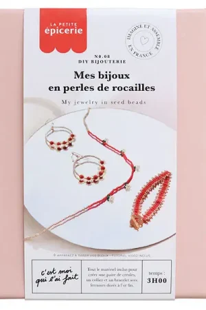 Populaire Kit DIY Bijouterie - Mes bijoux en perles de rocailles - Rouge