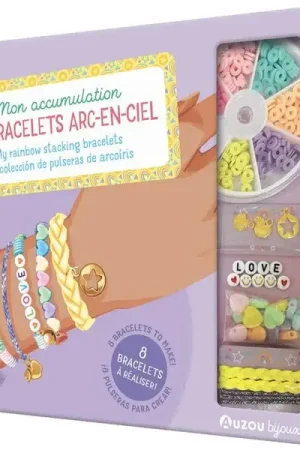 Nouvelle Collection Mon accumulation de bracelets arc-en-ciel - Auzou